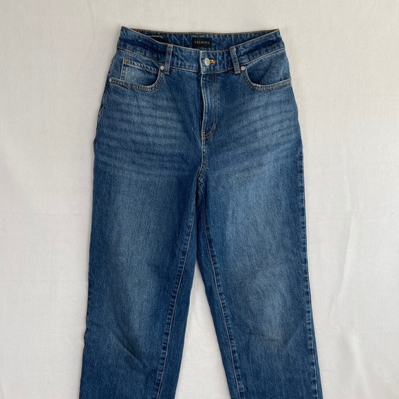 Talbots Women's High Waist Relaxed Jeans Palisades Wash Size 4 Denim - Picture 8 of 8